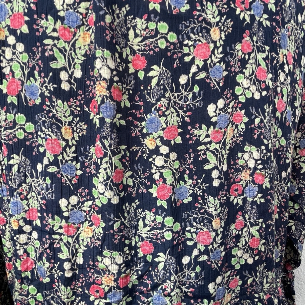 Vintage Dress To Kill Jane‎ Mohr Floral Navy Floral Dress Cottagecore Grannycore - Picture 11 of 16